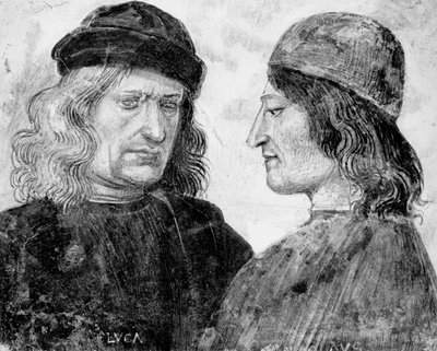 Self Portrait with Niccolo Franceschi by Luca Signorelli